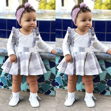 Load image into Gallery viewer, Toddler Baby Girls Romper Plaids Overall  Suspender