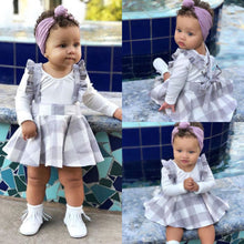 Load image into Gallery viewer, Toddler Baby Girls Romper Plaids Overall  Suspender